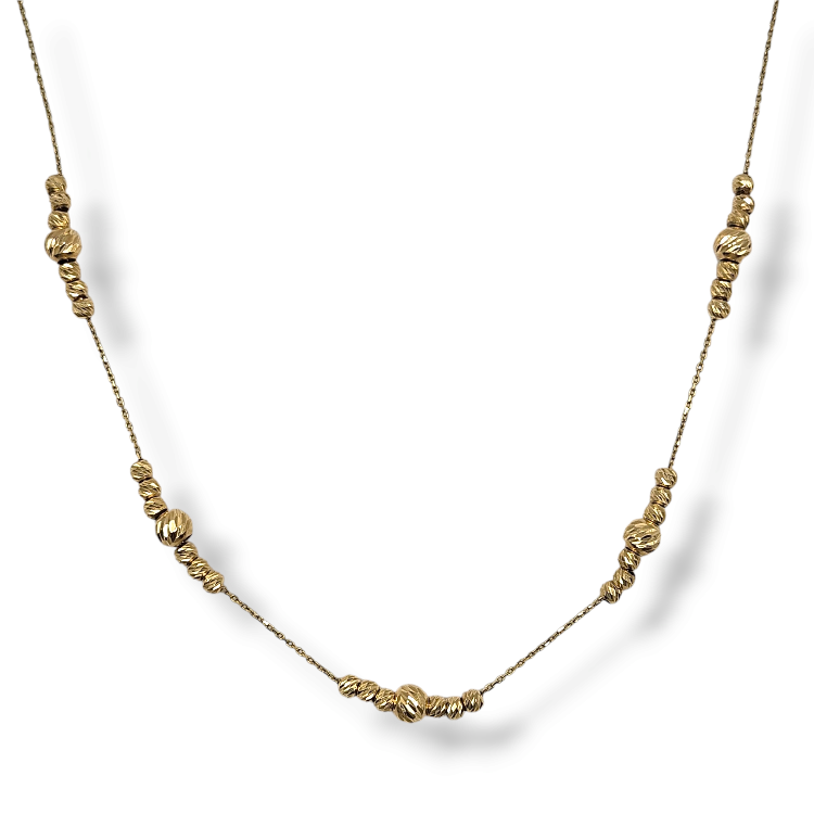 Celebrytka złota – kulki cięcia – Złoto próba 585 - Jubiler Brilliance