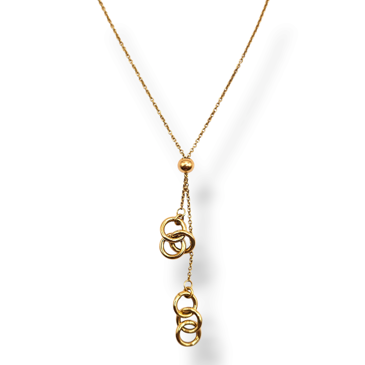 Celebrytka złota – wiszące kółeczka – Złoto próba 585 - Jubiler Brilliance