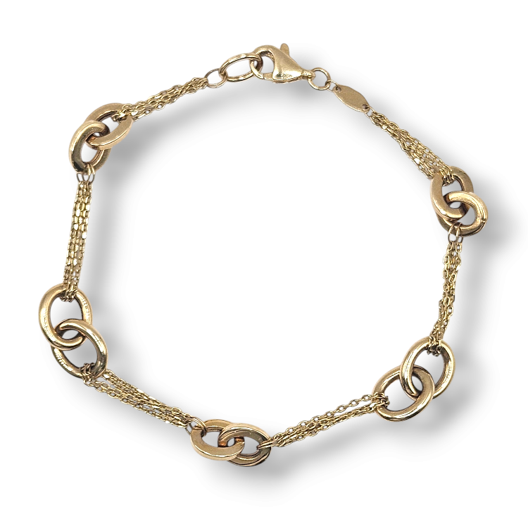 Bransoletka złota – ogniwka – Złoto próba 585