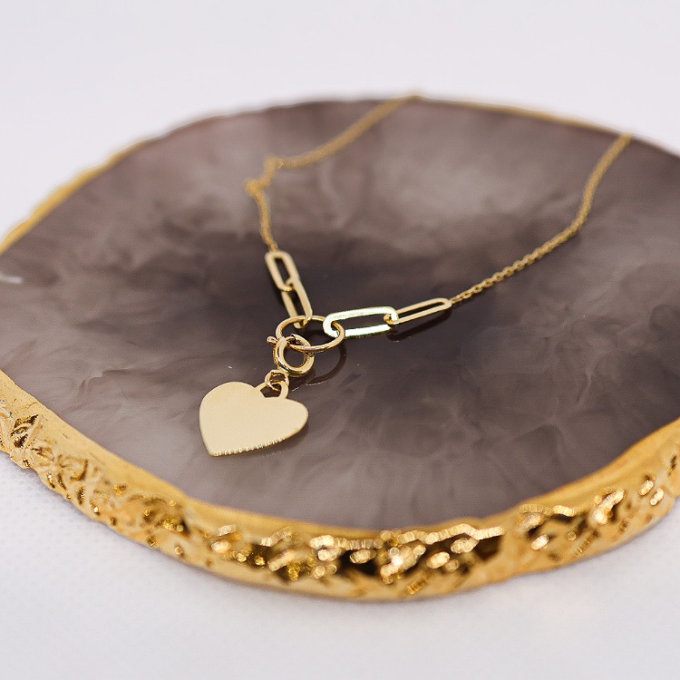 Bransoletka złota – serduszko – Złoto próba 585 - Jubiler Brilliance