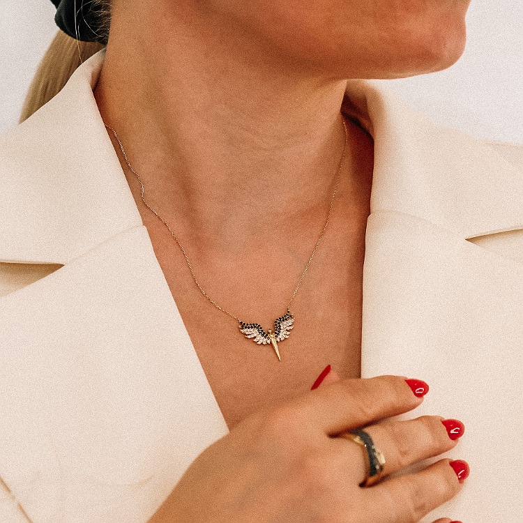 Celebrytka złota – anioł – Złoto próba 585 - Jubiler Brilliance