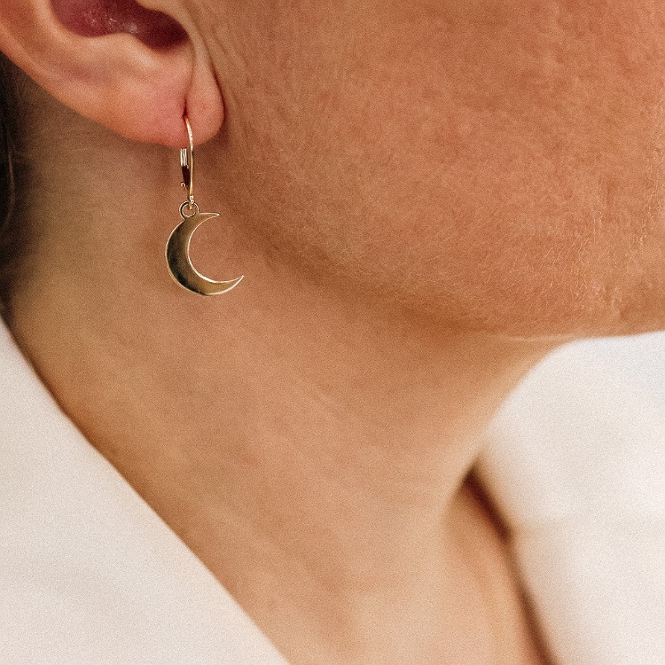 Kolczyki księżyc – Złoto próba 585 - Jubiler Brilliance