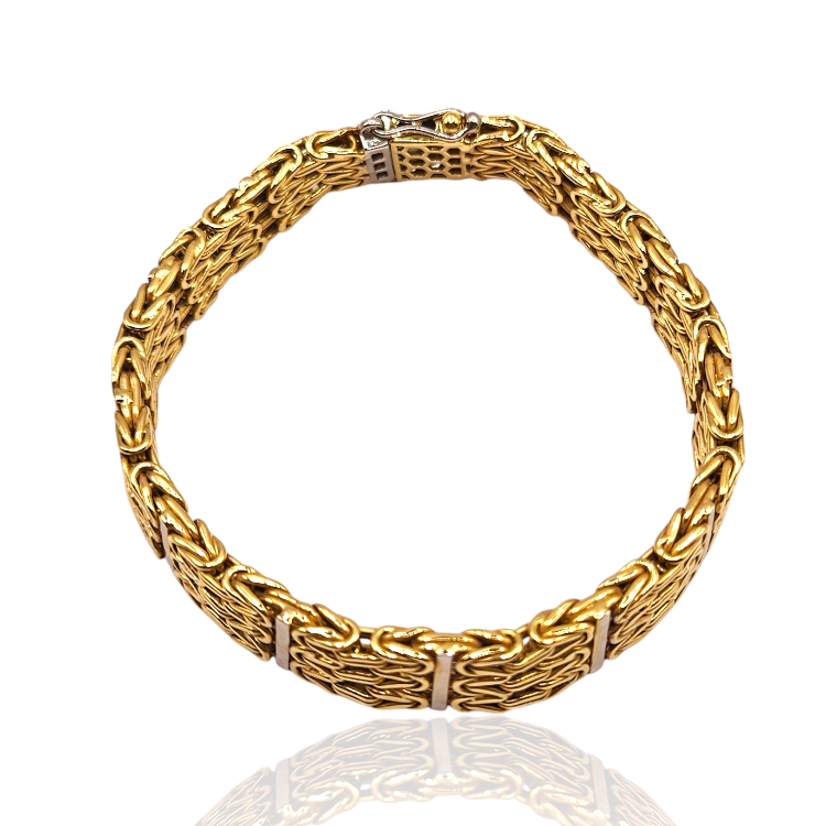 Bransoletka złota – królewska szeroka – Złoto próba 585