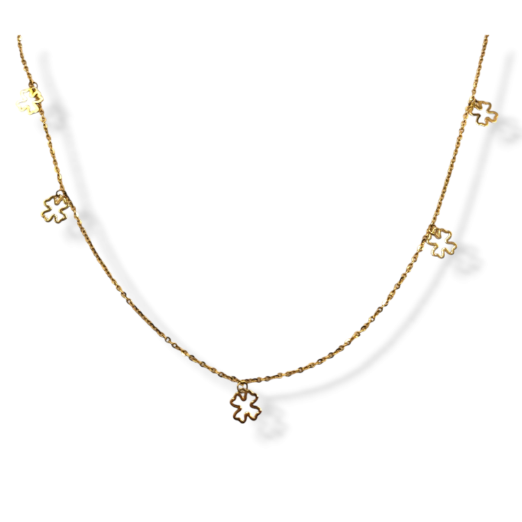 Celebrytka złota – koniczynki – Złoto próba 585