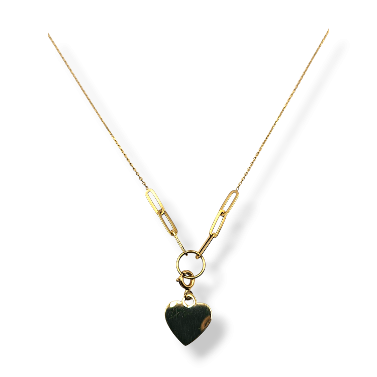 Celebrytka złota – serce agrafka – Złoto próba 585 - Jubiler Brilliance