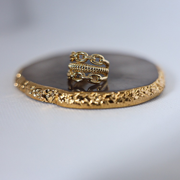 Pierścionek złoty – ogniwka rozmiar 14 – Złoto próba 585 - Jubiler Brilliance