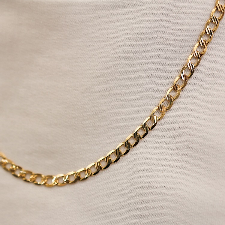 Łańcuszek złoty – pancerka diamentowana – Złoto próba 585 - Jubiler Brilliance