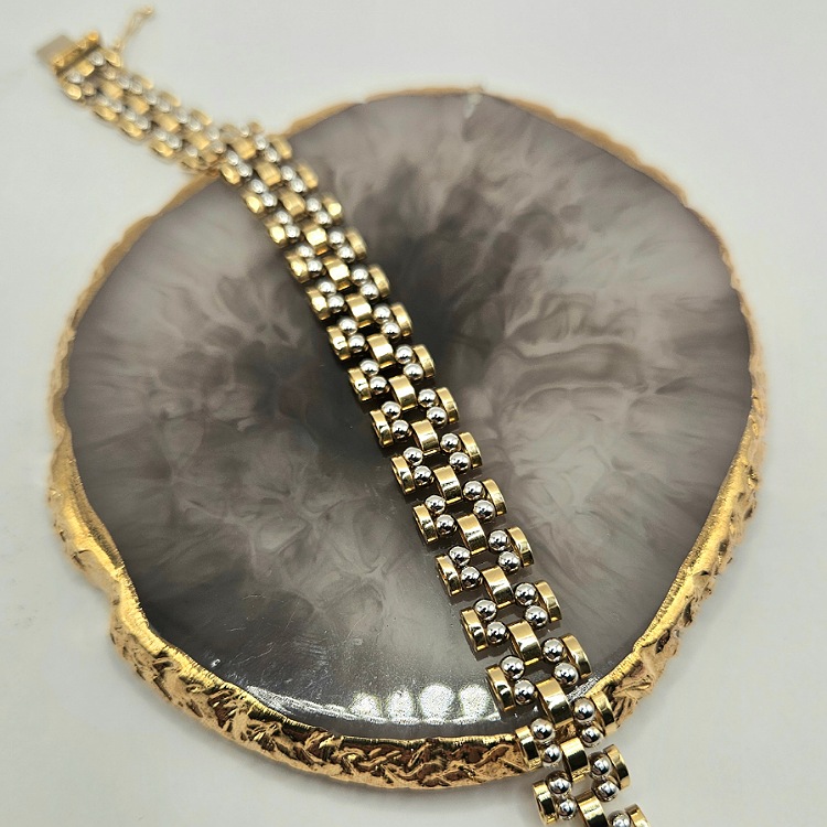 Bransoletka złota – ozdobna szeroka – Złoto próba 585 - Jubiler Brilliance