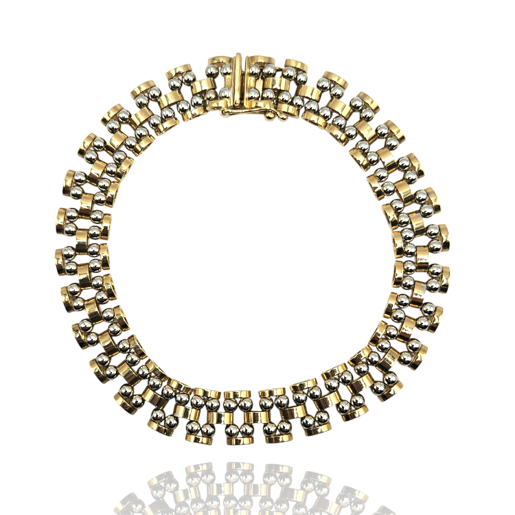 Bransoletka złota – ozdobna szeroka – Złoto próba 585 - Jubiler Brilliance