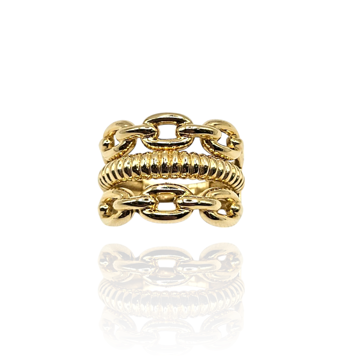 Pierścionek złoty – ogniwka rozmiar 14 – Złoto próba 585 - Jubiler Brilliance