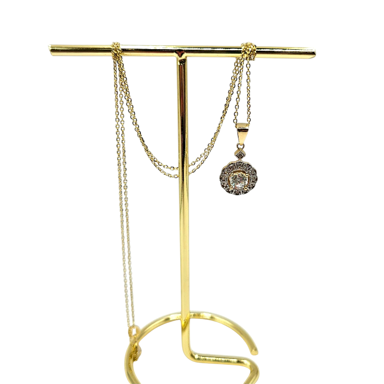 Zawieszka złota okrągła z cyrkoniami – Złoto próba 585 - Jubiler Brilliance