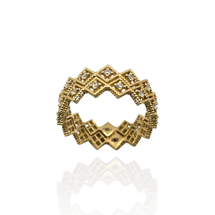 Pierścionek złoty – korona rozmiar 20 – Złoto próba 585 - Jubiler Brilliance