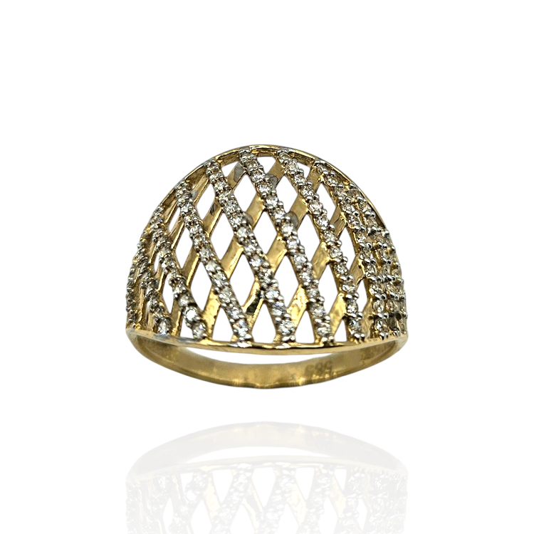 Pierścionek złoty – koszyczek rozmiar 16 – Złoto próba 585 - Jubiler Brilliance