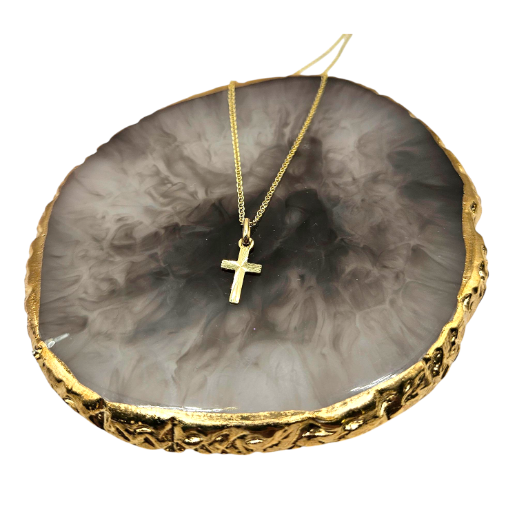 Komplet złoty – lisi + krzyżyk – Złoto próba 585 - Jubiler Brilliance