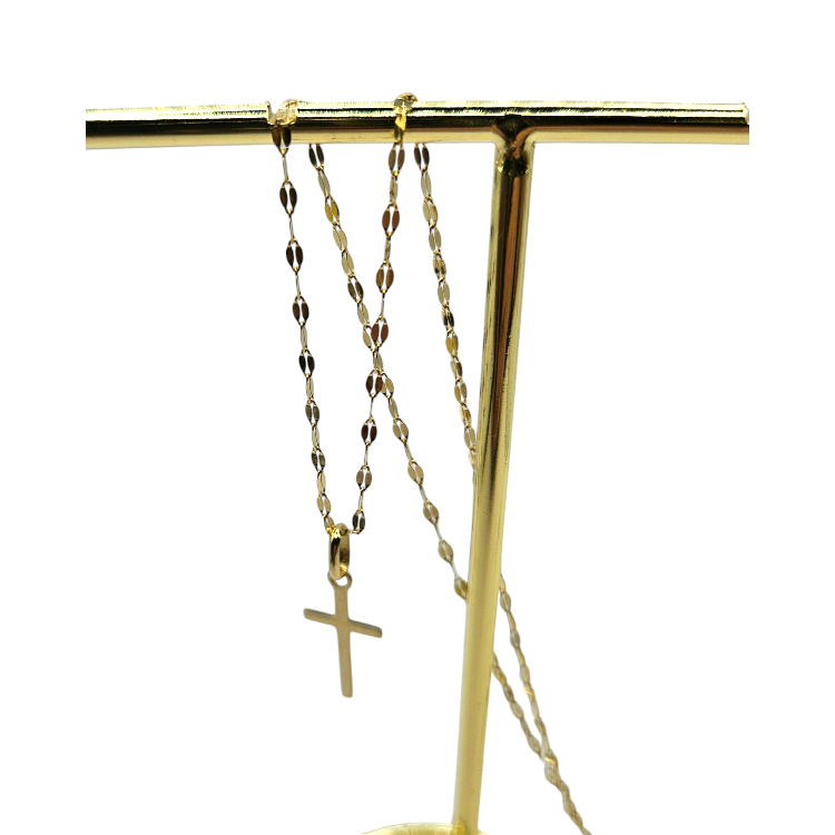 Komplet złoty – łańcuszek usta + krzyżyk – Złoto próba 585 - Jubiler Brilliance