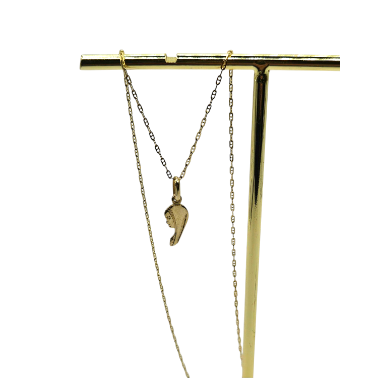 Komplet złoty – łańcuszek gucci + medalik – Złoto próba 585 - Jubiler Brilliance