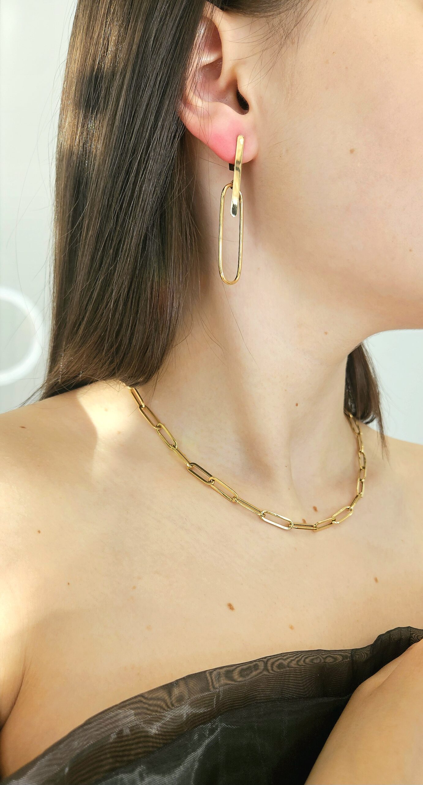 Kolczyki złote – ogniwo – Złoto próba 585 - Jubiler Brilliance