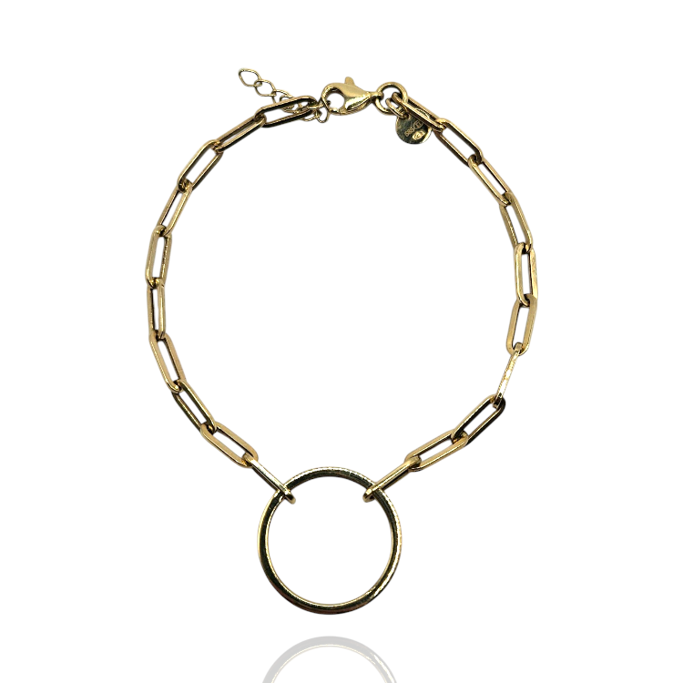 Bransoletka złota – ogniwka i kółko – Złoto próba 585