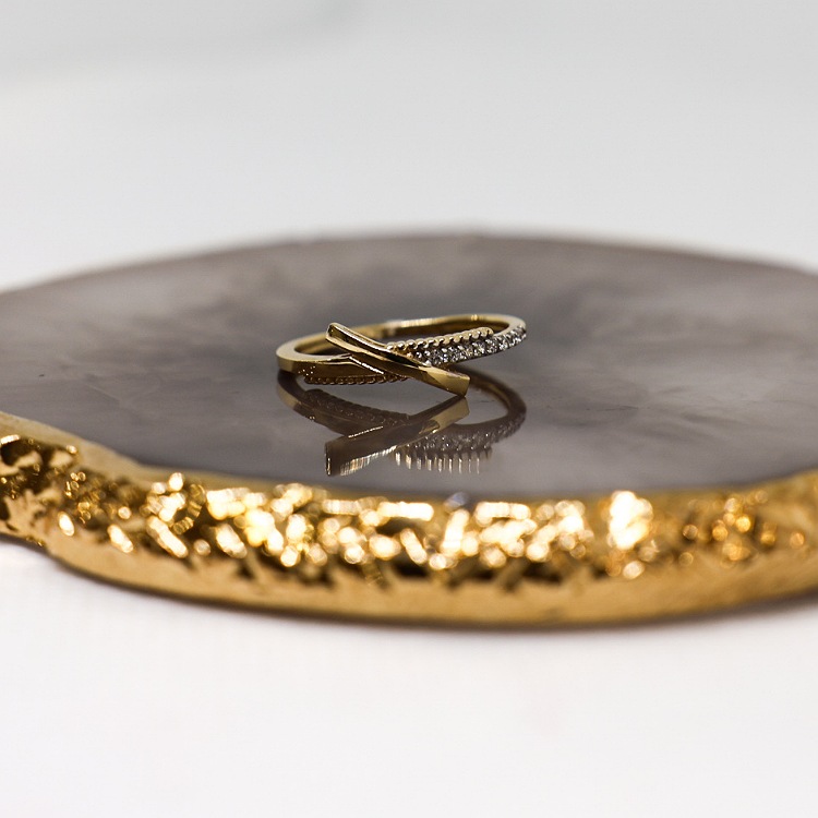 Pierścionek złoty – przecinek rozmiar 9 – Złoto próba 585 - Jubiler Brilliance