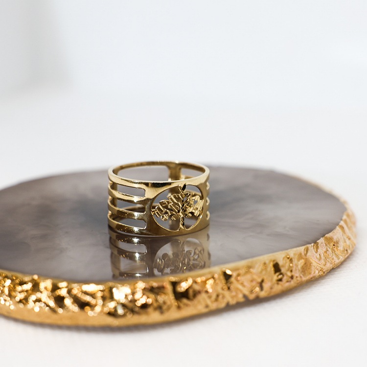 Pierścionek złoty – drzewko szczęścia rozmiar 19 – Złoto próba 585 - Jubiler Brilliance