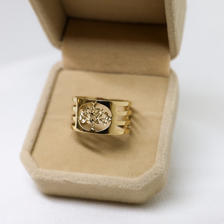 Pierścionek złoty – drzewko szczęścia rozmiar 19 – Złoto próba 585 - Jubiler Brilliance