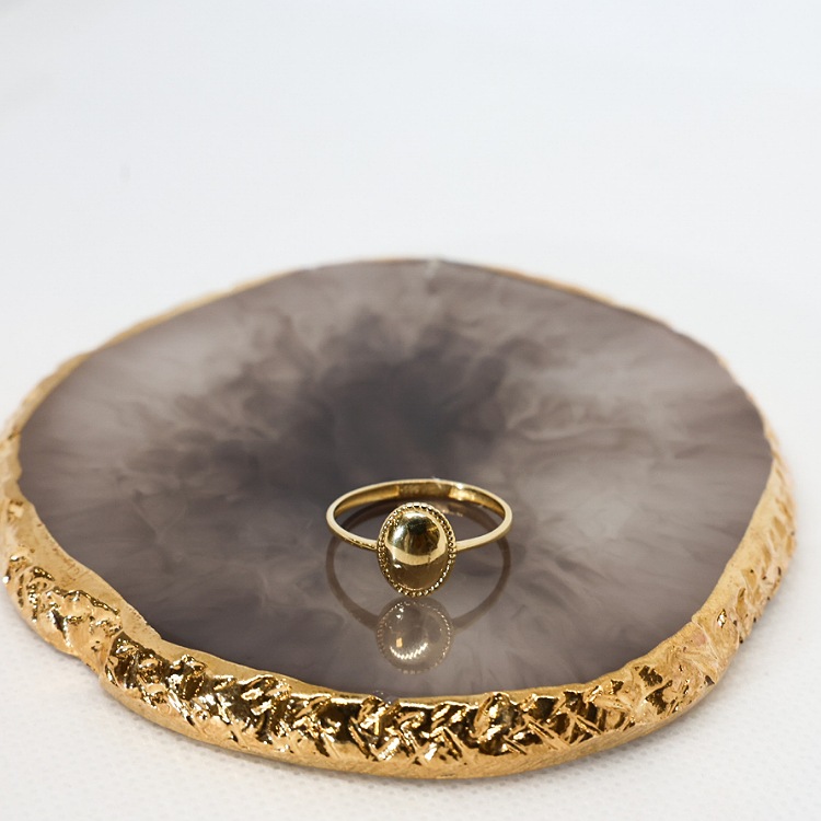 Pierścionek złoty – okrągły płaski rozmiar 12 – Złoto próba 585 - Jubiler Brilliance