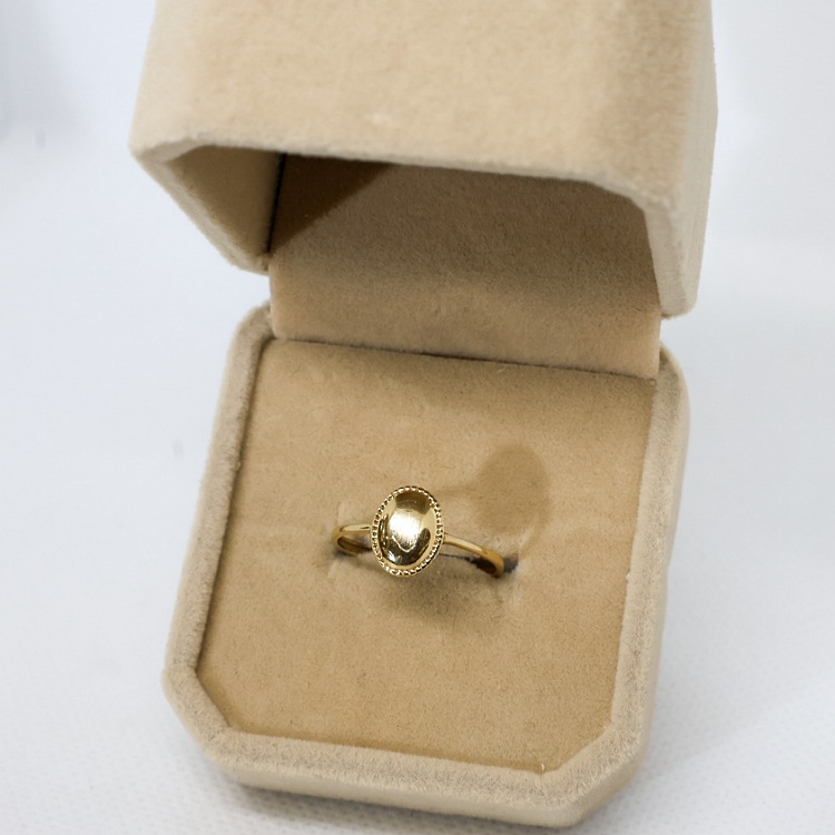 Pierścionek złoty – okrągły płaski rozmiar 12 – Złoto próba 585 - Jubiler Brilliance