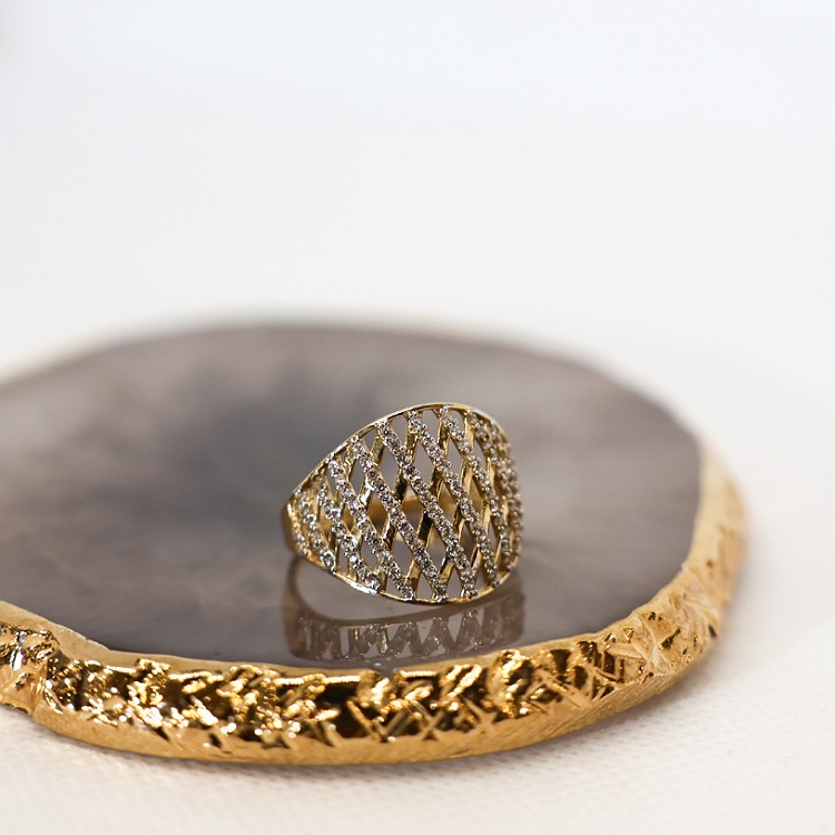 Pierścionek złoty – koszyczek rozmiar 16 – Złoto próba 585 - Jubiler Brilliance