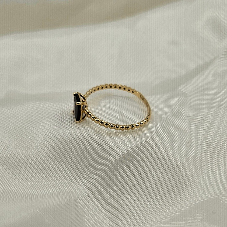 Pierścionek złoty – bordo cyrkonia rozmiar 17 – Złoto próba 585 - Jubiler Brilliance