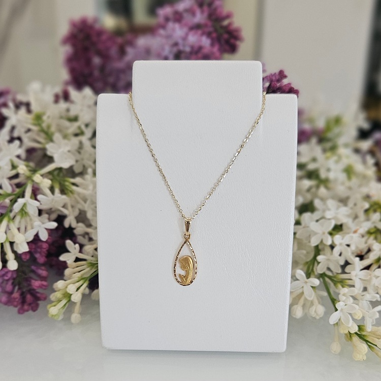 Medalik złoty – Matka Boska kropla – Złoto próba 585 - Jubiler Brilliance