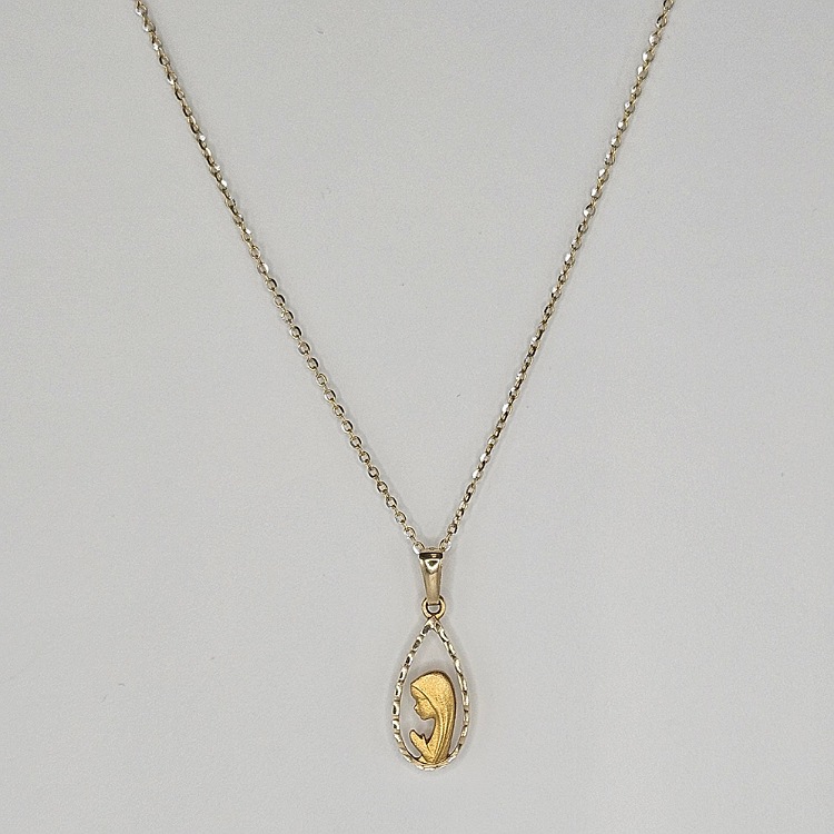 Medalik złoty – Matka Boska kropla – Złoto próba 585 - Jubiler Brilliance