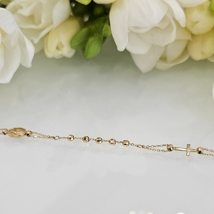 Bransoletka złota – różaniec – Złoto próba 585 - Jubiler Brilliance