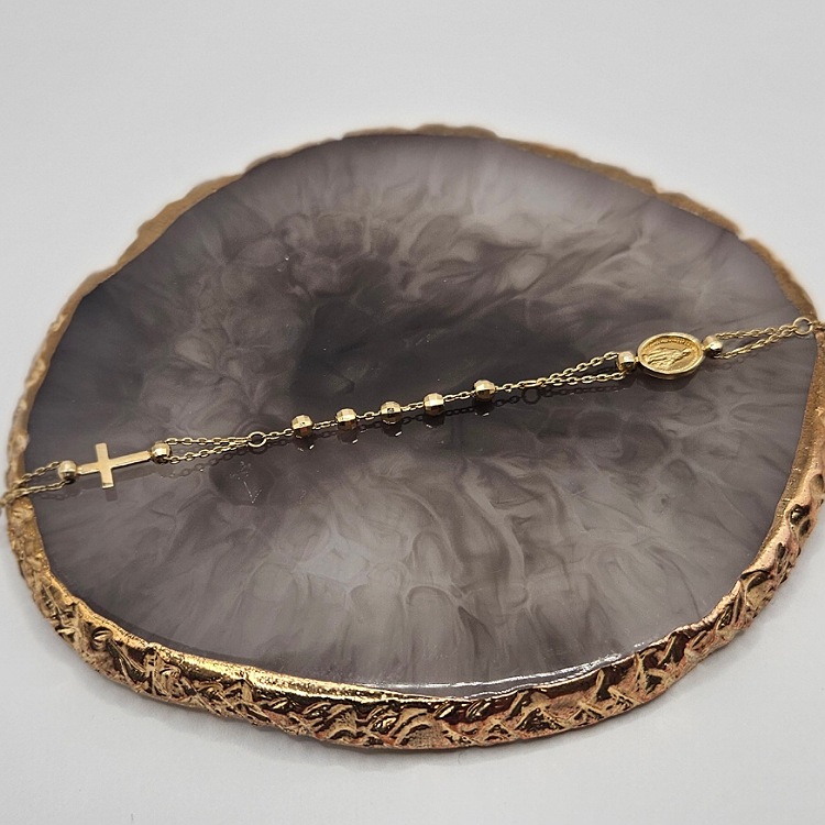 Bransoletka złota – różaniec – Złoto próba 585 - Jubiler Brilliance