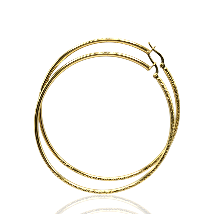 Kolczyki duże koło diamentowane – Złoto próba 585 - Jubiler Brilliance