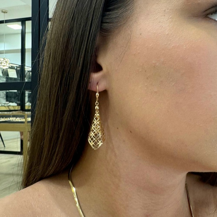 Kolczyki złote – ażur – Złoto próba 585 - Jubiler Brilliance