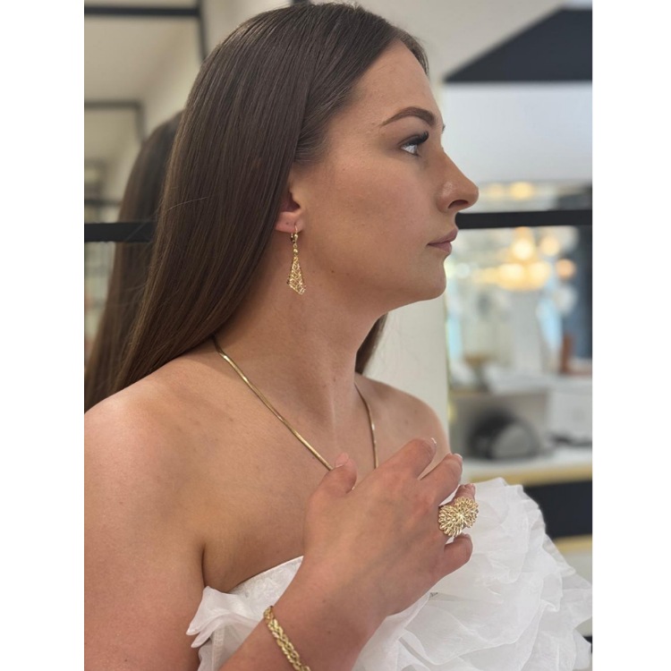 Kolczyki złote – ażur – Złoto próba 585 - Jubiler Brilliance