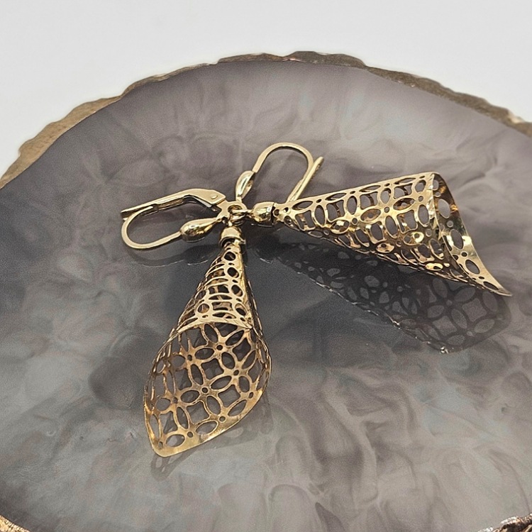 Kolczyki złote – ażur – Złoto próba 585 - Jubiler Brilliance