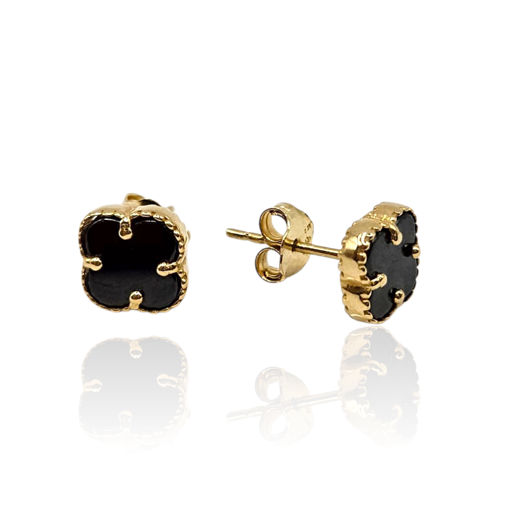 Kolczyki złote – koniczynka – Złoto próba 585 - Jubiler Brilliance