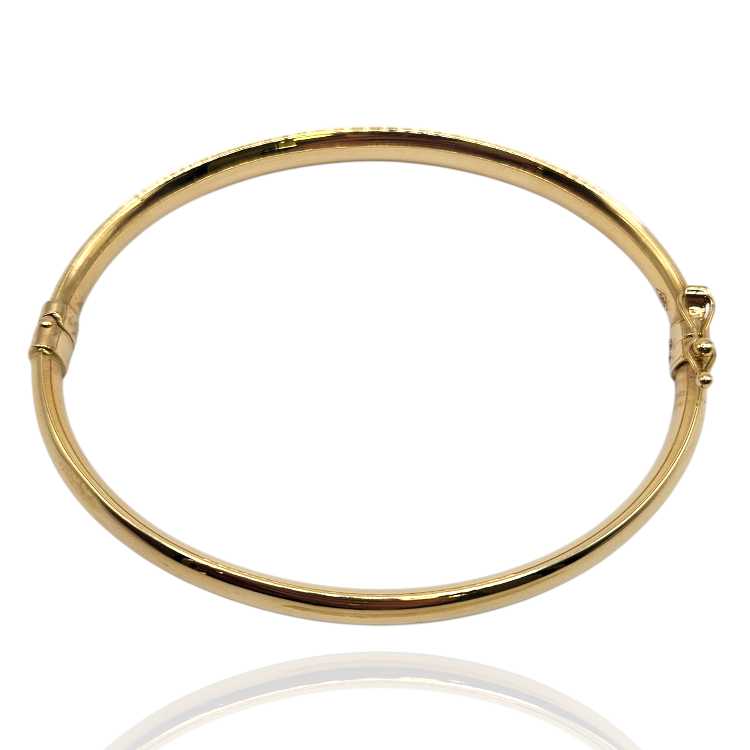 Bransoletka złota – sztywna z soczewką – Złoto próba 585