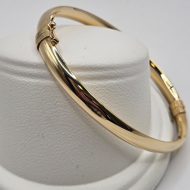 Bransoletka złota – sztywna z soczewką – Złoto próba 585 - Jubiler Brilliance