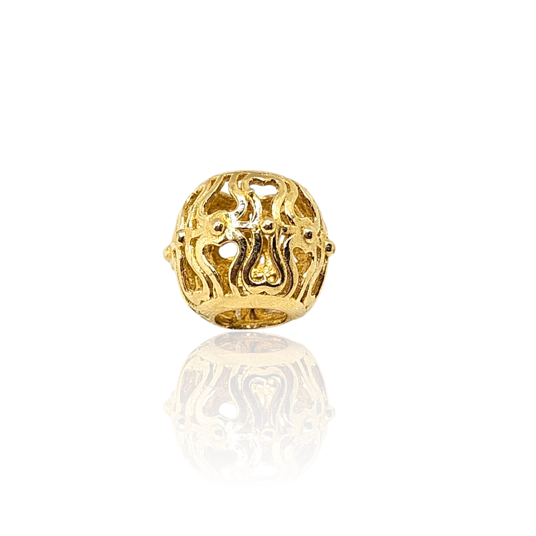 Zawieszka złota – Charms – ażurowa kulka – Złoto próba 585 - Jubiler Brilliance