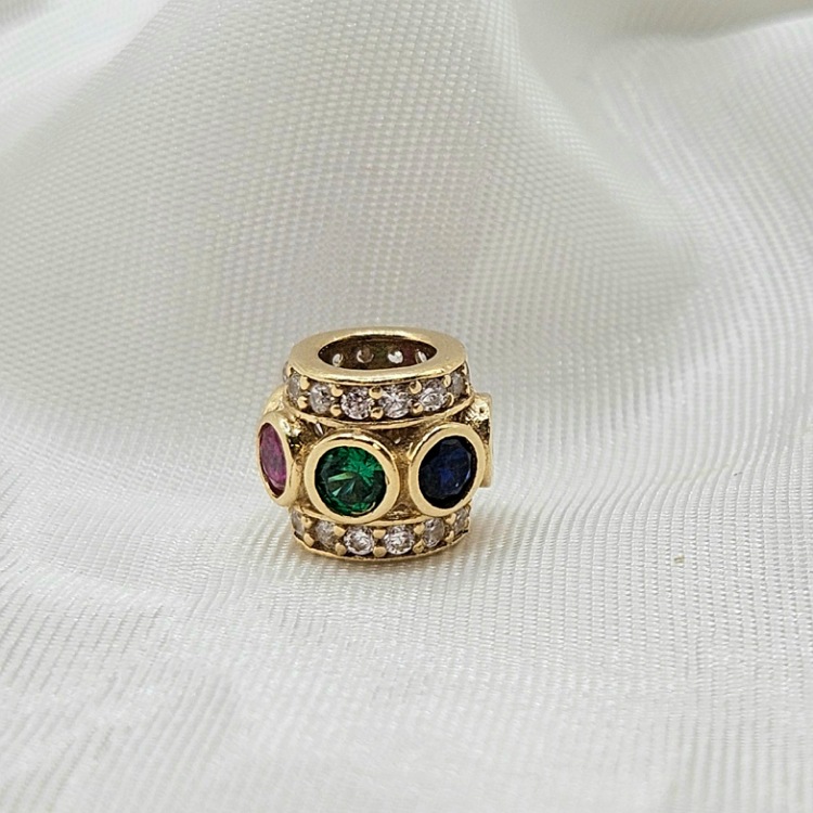 Zawieszka złota – Charms – kolor cyrkonie – Złoto próba 585 - Jubiler Brilliance