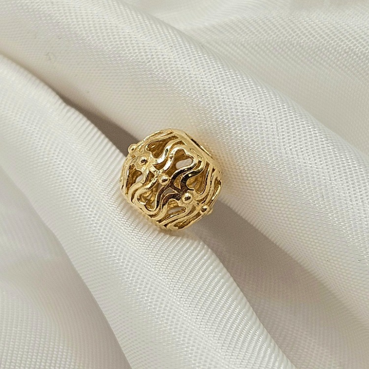 Zawieszka złota – Charms – ażurowa kulka – Złoto próba 585 - Jubiler Brilliance