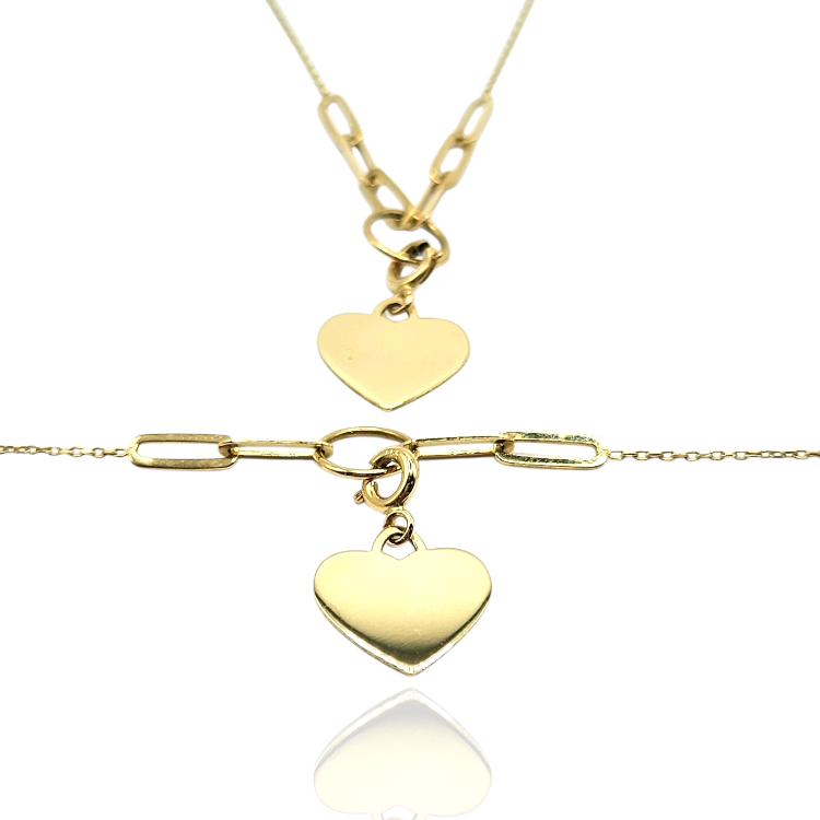 Komplet złoty – celebrytka + bransoletka – Złoto próba 585