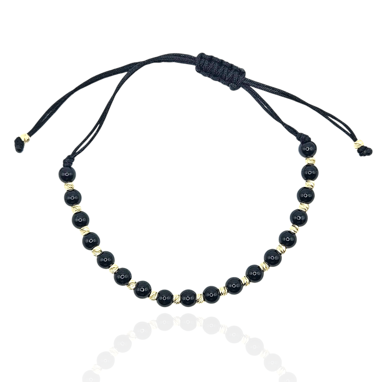 Bransoletka złota – sznureczek kulki – Złoto próba 585