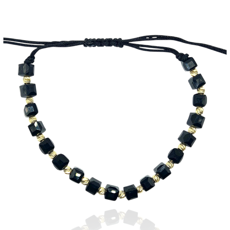 Bransoletka złota – sznureczek kwadraciki – Złoto próba 585