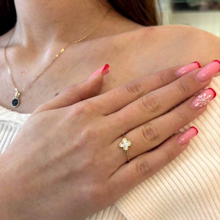 Komplet złoty – kolczyki + pierścionek – Złoto próba 585 - Jubiler Brilliance