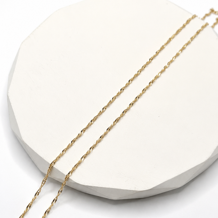 Łańcuszek złoty – Singapurka 2,25g/50cm – Złoto próba 585 - Jubiler Brilliance